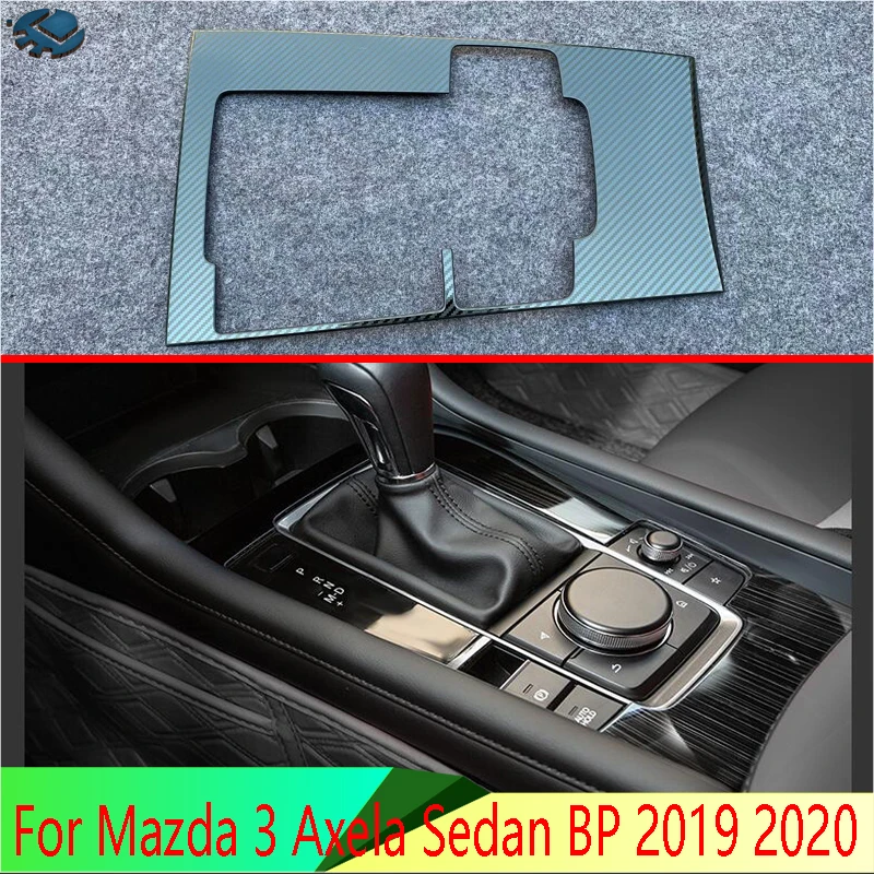 

For Mazda 3 Axela Sedan BP 2019 2020 Car Accessories Stainless Steel Gear Shift Panel Center Console Cover Trim Frame