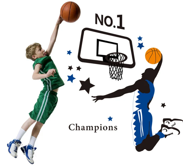 Прозрачная ПВХ пленка для игры в баскетбол наклейки на стену настенные детской