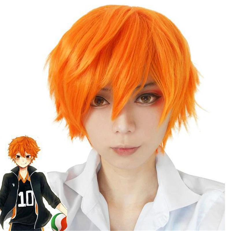 Парик для Волейбольного клуба Shoyo Hinata из аниме Haikyuu Karasuno косплея ролевых игр