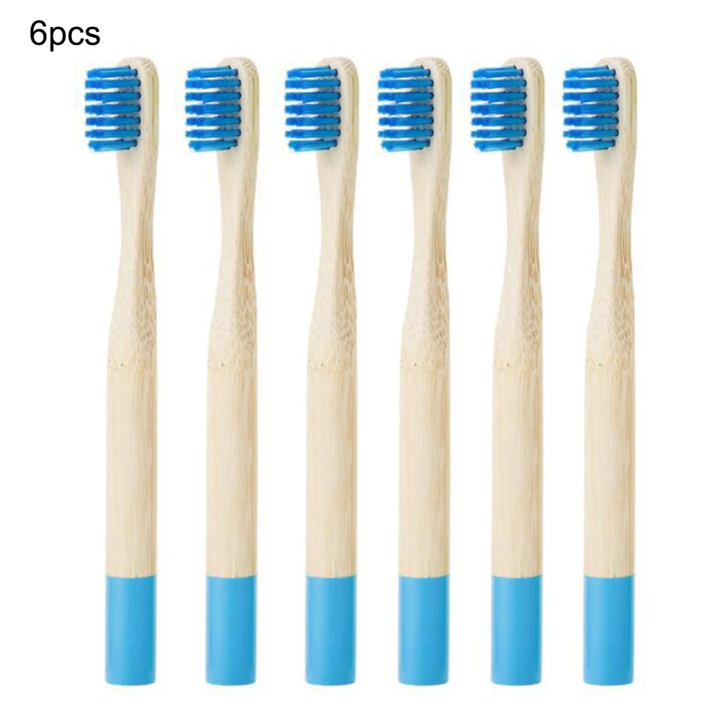 6 шт. Детские зубные щётки из натурального бамбука|Зубные щетки| |
