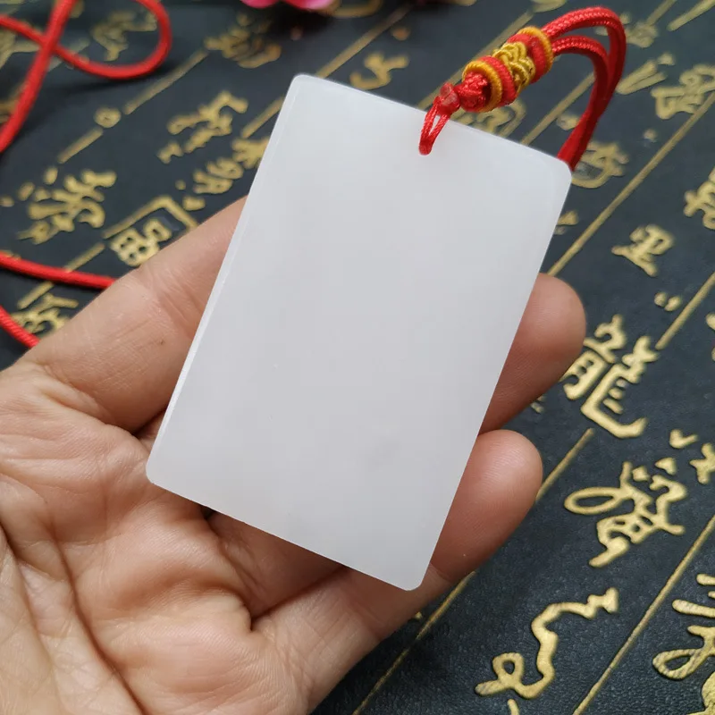 Ожерелье с подвеской в виде дракона из натурального нефрита нефритовой резьбой