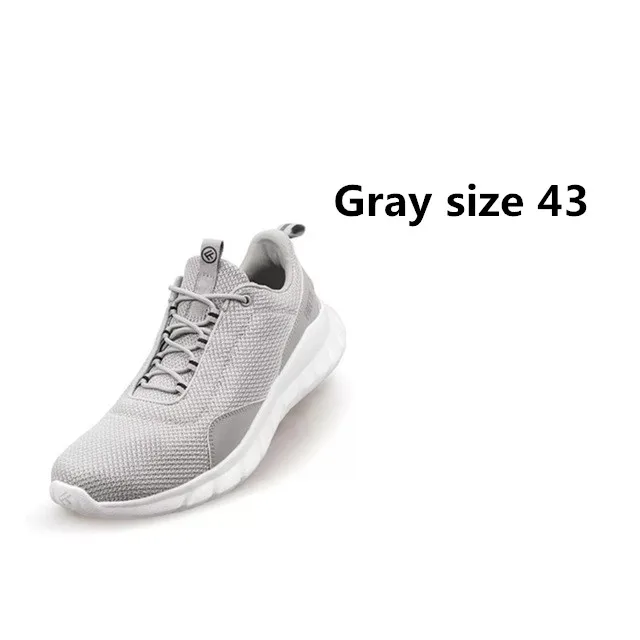 Grey 43 Xiaomi FREETIE 39-44 размера плюс мужская спортивная обувь, светильник, Дышащие Трикотажные Городские кроссовки для бега, для спорта на открытом воздухе - Цвет: Grey 43