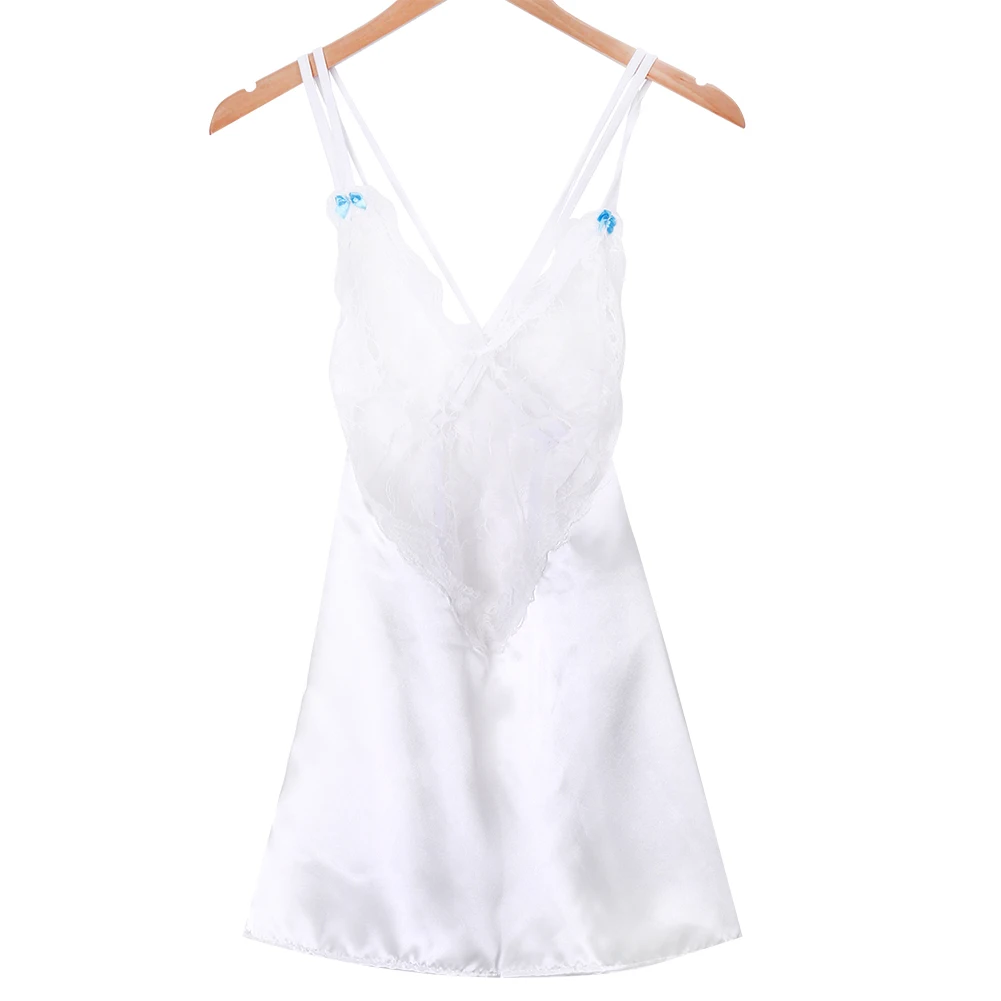 Новая Сексуальная комбинация боди нежнее белье сорочка кружева галстук-бабочка