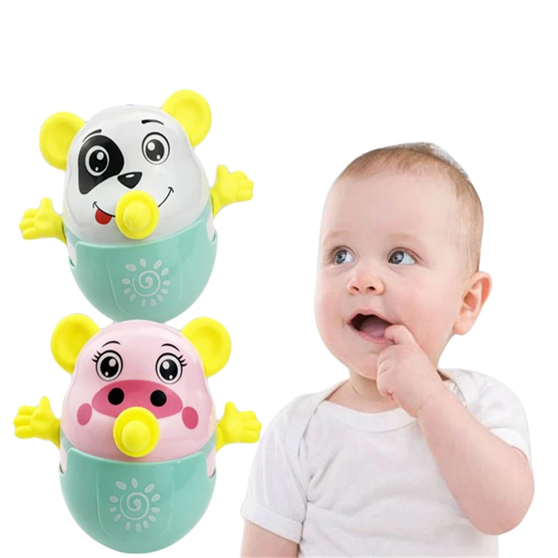 

Baby Newborn Toys Nodding Tumbler Toys For Kid Ring Bell Cute Roly-poly Educational Rattle Baby Development Toys