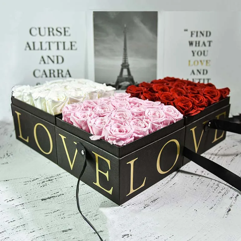 

Eternal Rose In Love Box Preserved Real Flowers with Box Set Best Mothers Day Gift Romantic Valentines Christmas Gifts for Her