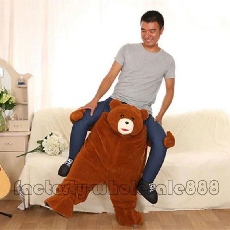 Костюм талисмана коричневого медведя Карнавальные меховые костюмы Вечерние с
