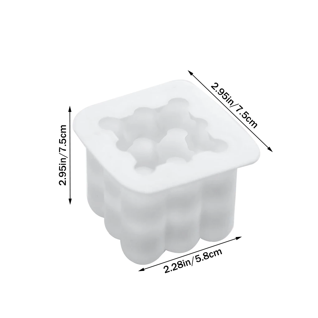 

Magic Cube Mousse Cake Mold Bubble Mold Nonstick Mousse Cake Baking Mold Square Candle Wax Silicone Mold DIY