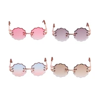 12inch fashion doll clothing accessory metal frame glasses wave shaped sunglasses for dolls dress up