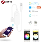DC5-24v Tuya Zigbee RGBRGBCCT диммер умная светодиодная лента LED Управление; USB (в том числе от приложений vocale Управление с AlexaGoogle hoomSmartThings