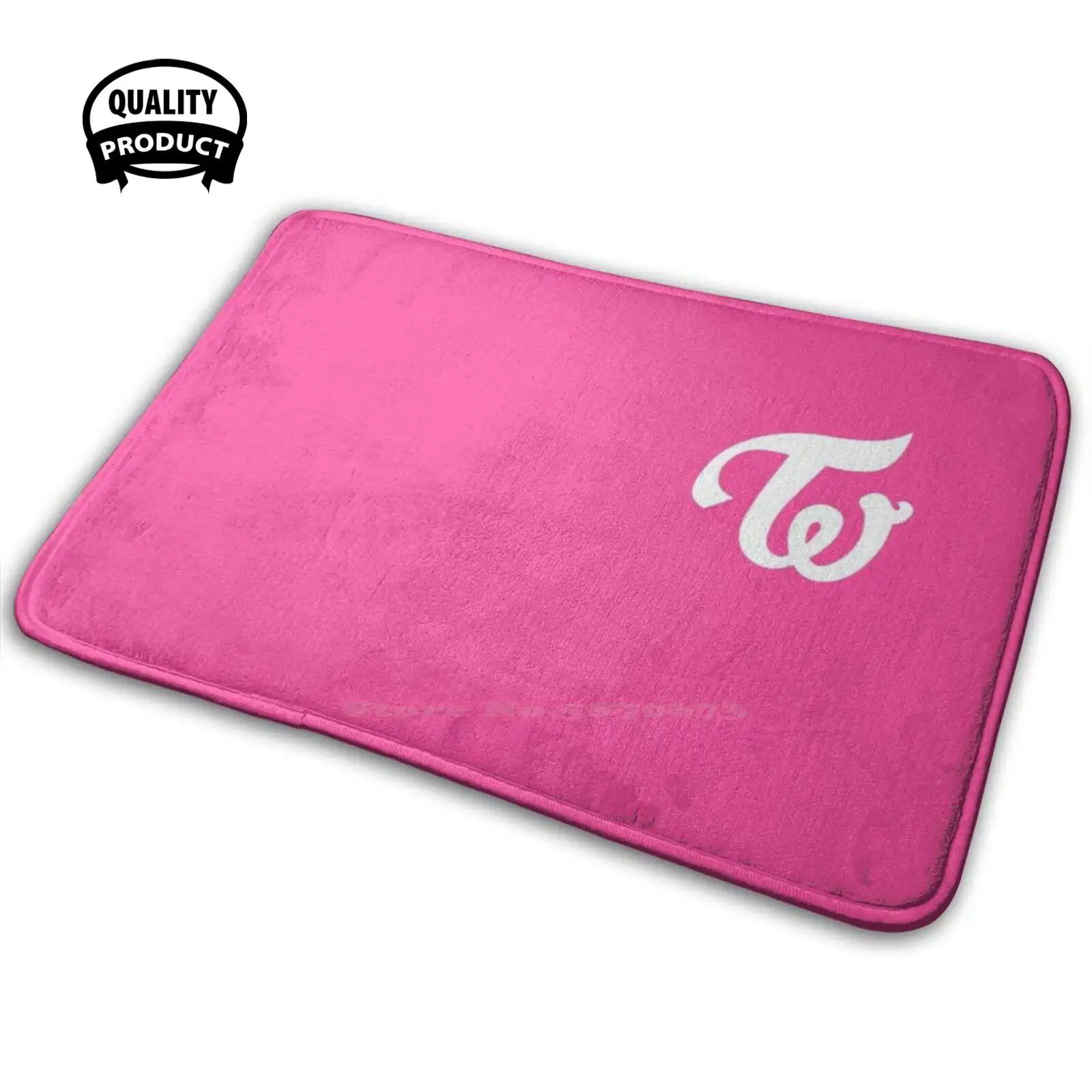 Дважды Лого - Белый Удобный Коврик для Двери