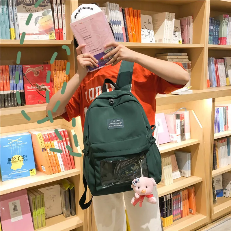 

2020 Backpack Women Backpack Solid Color Women Shoulder Bag Fashion School Bag For Teenage Girl Children Backpacks Travel Bag