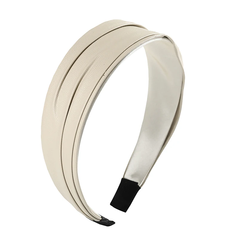 Leather D LEVAO,, синтетическая кожа, повязка на голову, элегантная, ободок, тюрбан, Богемия, для женщин, девушек, аксессуары для волос, обруч для волос, головной убор - Цвет: Leather D