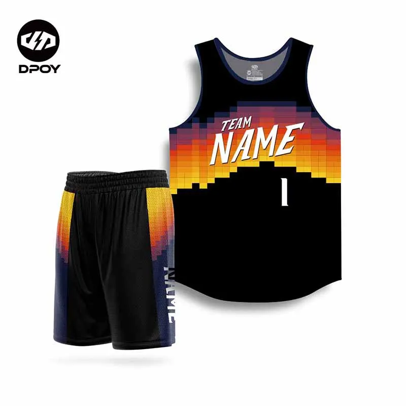 

dpoy original design men's basketball uniforms custom basketball uniforms loose breathable basketball star players men's black g