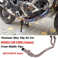 titanium alloy slip on for hodna cbf1000 2016 2019 years motorcycle exhaust muffler escape modified front mid link pipe catalyst