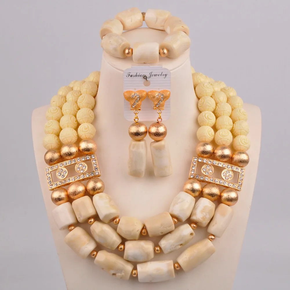 Комплект ювелирных изделий из красных/оранжевых белых африканских коралловых