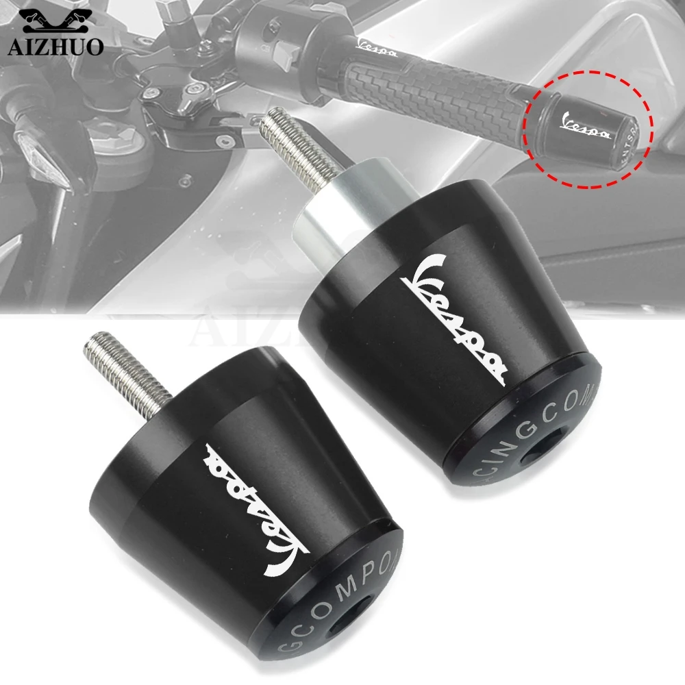

7/8mm Motorcycle Handlebar Grips Handle Bar Cap End Plug FOR Scooter Piaggio Vespa LT LX GT GTS GTV 60 125 150 200 250 300 300ie