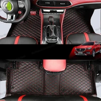 lsrtw2017 leather car floor mats for mg hs 2018 2019 2020 2021 rug carpet interior styling auto accessories parts