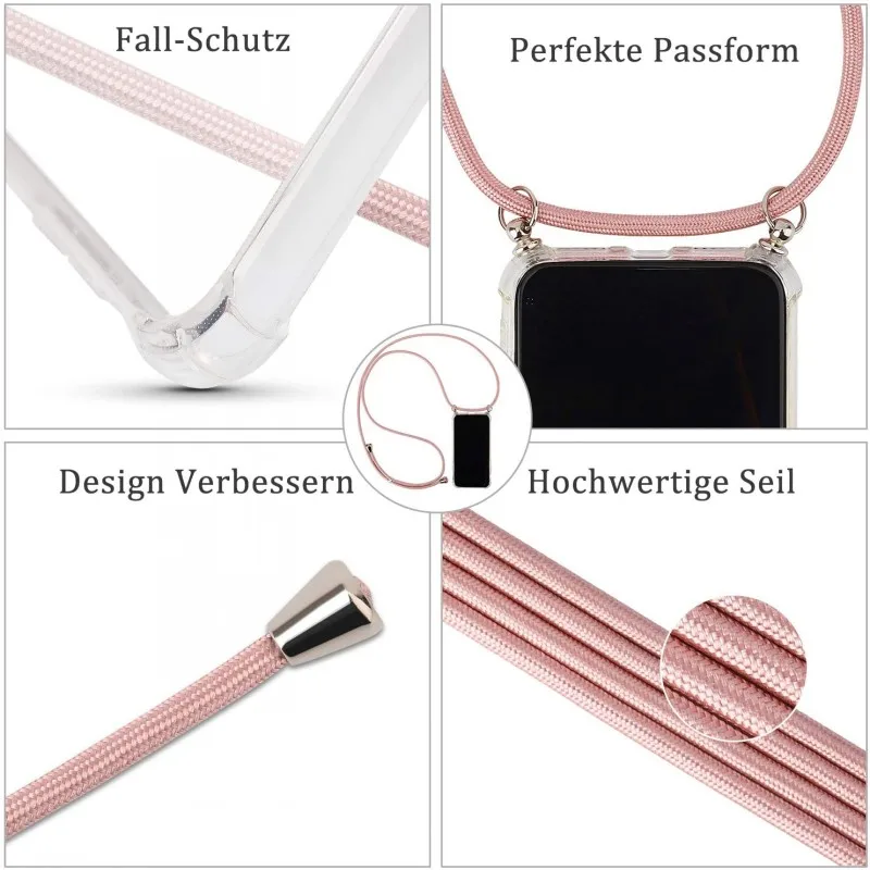 Case For Samsung Galaxy S20 FE S21 Plus Note 20 Ultra M51 A42 M31S Crossbody Cover With Lanyard Necklace Shoulder Neck Strap