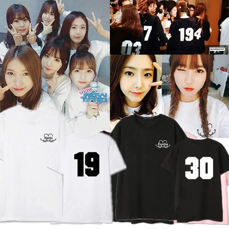 KPOP Gfriend L.O.L Buddy альбом рубашки новые модные повседневные хлопковые футболки с