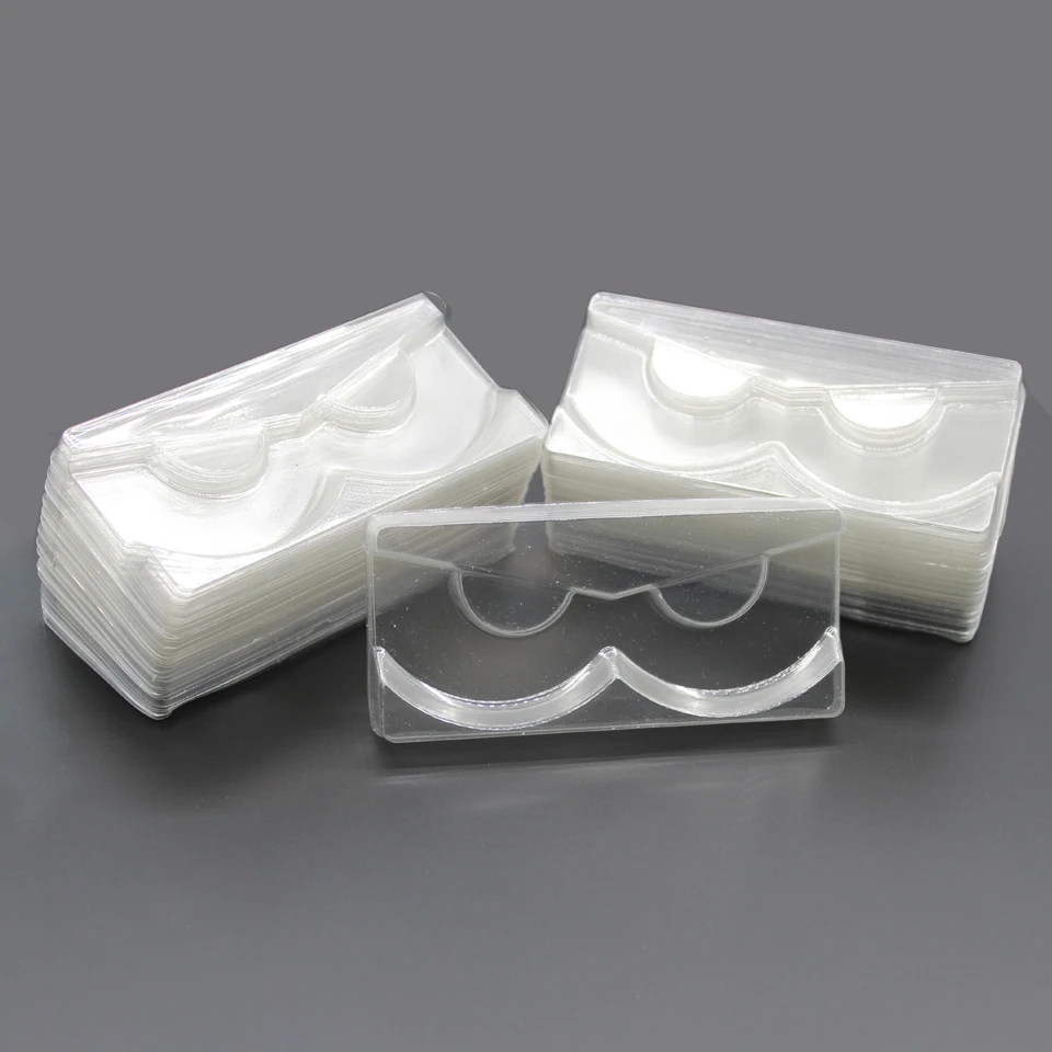 

DamePapil Clear Empty Lash Tray Wholesale Eyelash Packaging 10/20/30/40/50 Rectangle Shape Plastic Eyelash Trays In Bulk