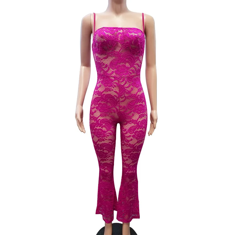 Кружевной Комбинезон Неон Лето Женское платье с цветочной вышивкой