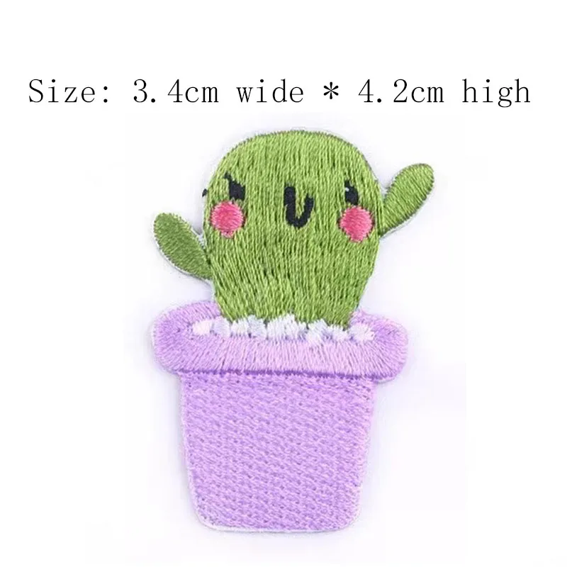 Бесплатная доставка 1 шт. Зеленый Кактус высотой 4 2 см Приклеивание утюгом для