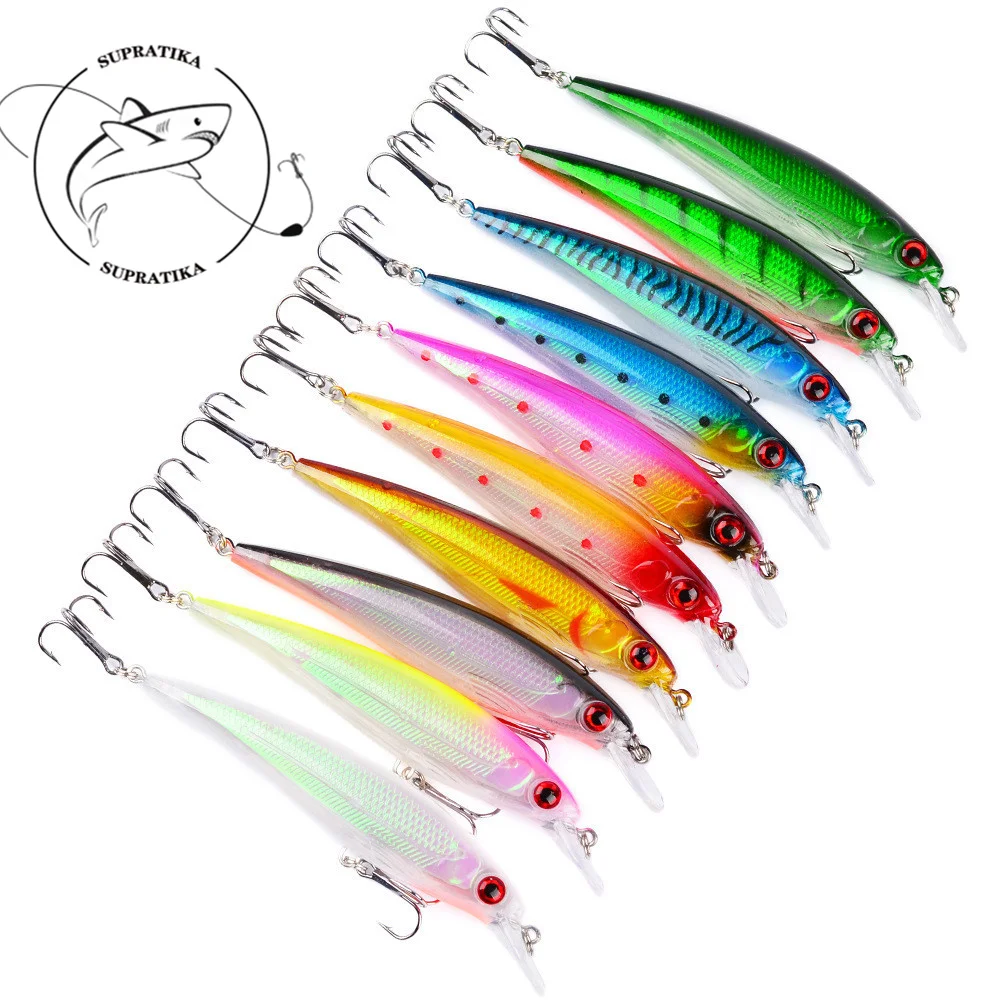 

1 шт. Minnow приманки для ловли рыбы, 110mm/13,8g жесткая приманка, воблер Crankbait 3D глаза Пластик Светоотражающие Рыболовная Приманка снасти блесны ис...