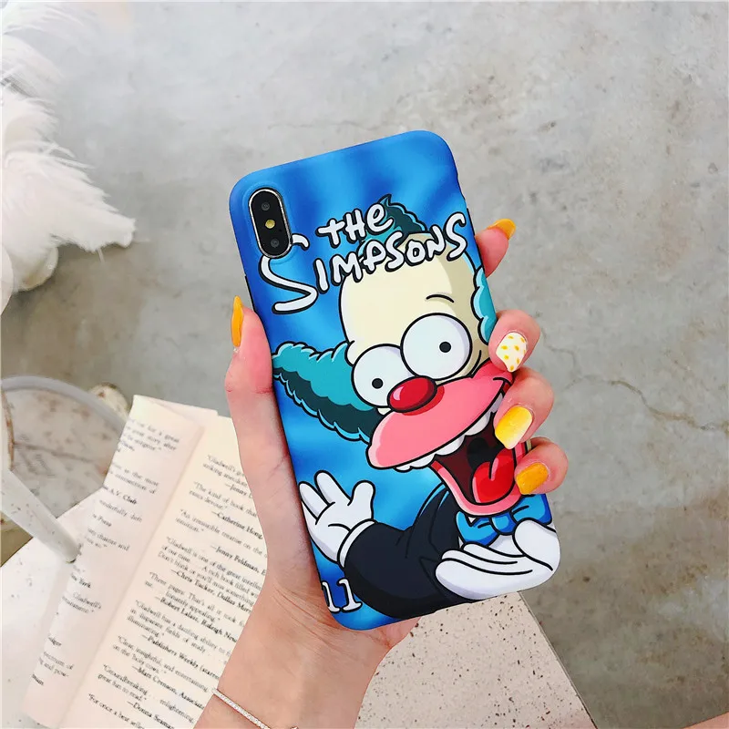 Чехол для телефона аниме Симпсоны для iPhone X, 6, 6 S, 7, 8 Plus, чехол для iPhone XR, XS MAX, милый мультяшный чехол с кроликом, чехол для iPhone 7, чехол для iPhone 11, 11pro, 11peo Max, чехол, Fundas