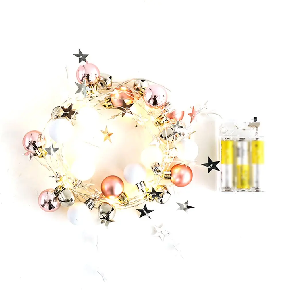 Новый Серебряный медный провод Белый Рождественский мяч колокольчики струнные