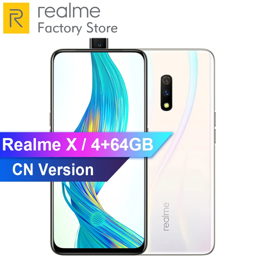 OPPO Realme X RMX1901 6 53 &quotAndroid 9 0 2340X1080 4/6/8GB/64 ГБ 128 Встроенная память 48.0MP отпечатков