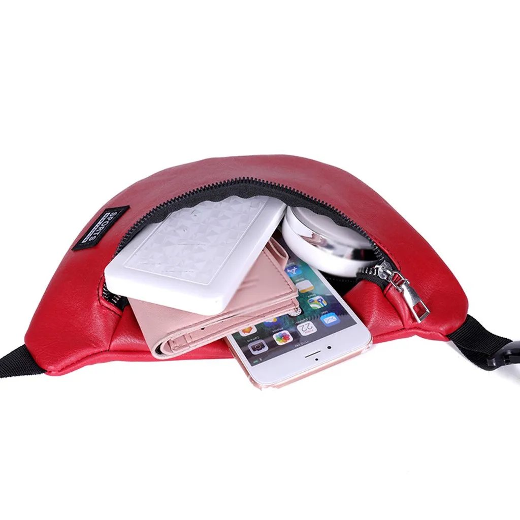 Модная женская нагрудная сумка однотонные поясные сумки на молнии Сумки из