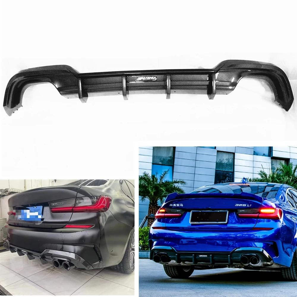 Черный Задний диффузор AKASAKA комплект губ для корпуса BMW G20 325i 325LI M Sport 2019 2020 внешние