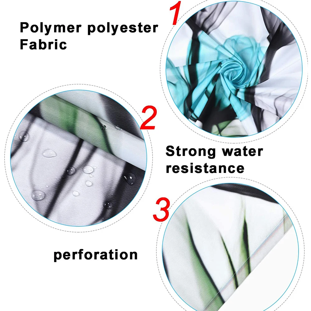 Занавеска для душа цветы лотоса тюльпан деревья набор цветов Нескользящие