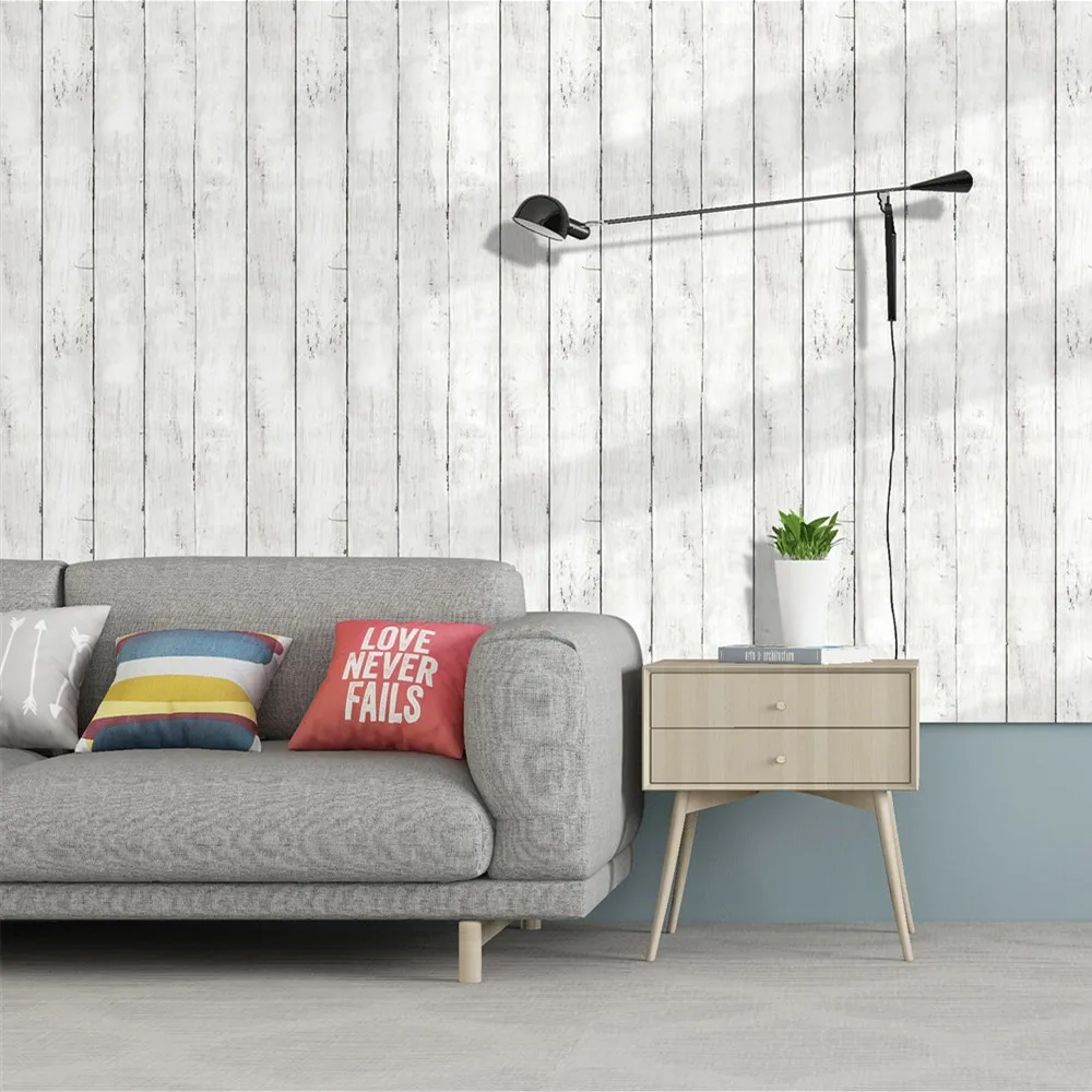 

Винтажные водонепроницаемые деревянные обои в рулоне, самоклеящиеся обои «сделай сам», самоклеящиеся обои с клейкой поверхностью, постель...