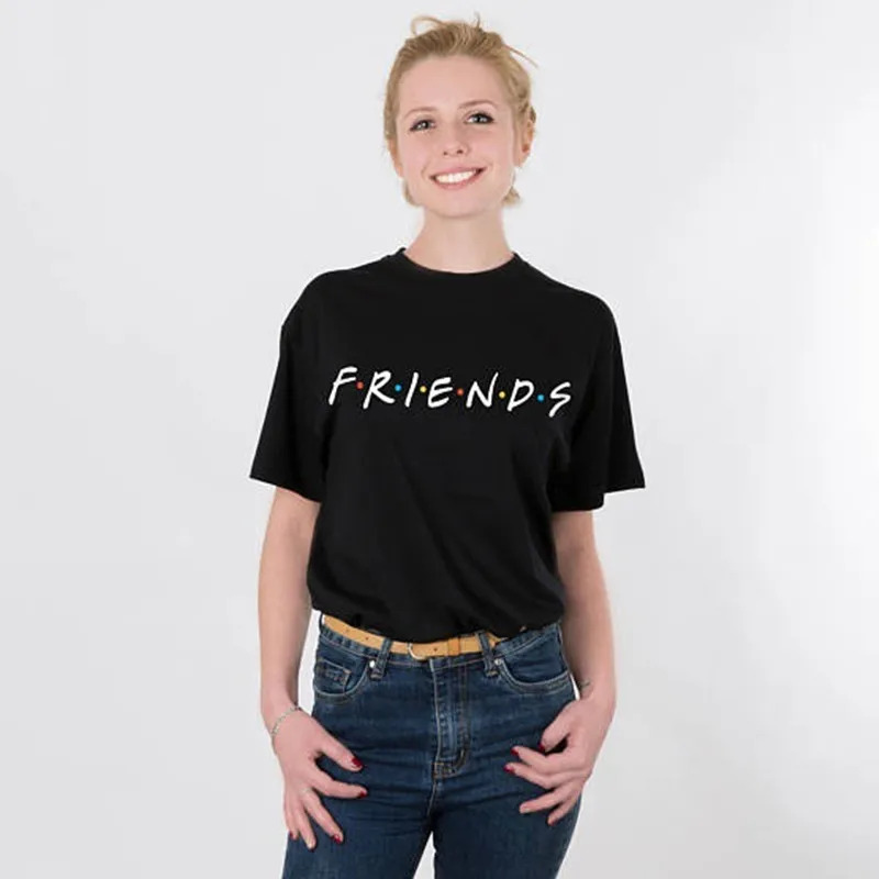 

Friends Printing T Shirt Summer Women Short Sleeve Leisure Top Tee Casual Ladies Female T Shirts Woman Clothing
