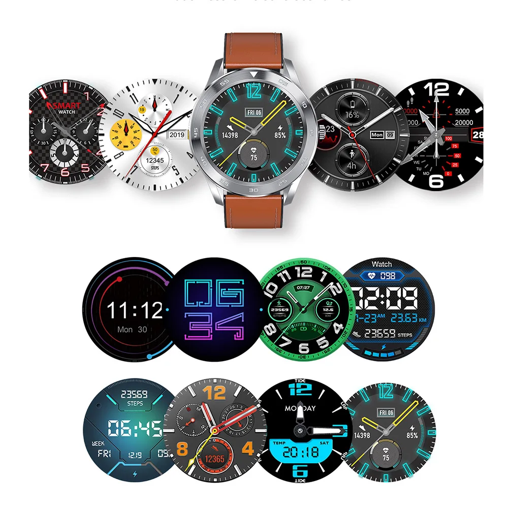 Смарт-часы с сенсорным экраном функцией уведомления о сообщениях пульсометром и