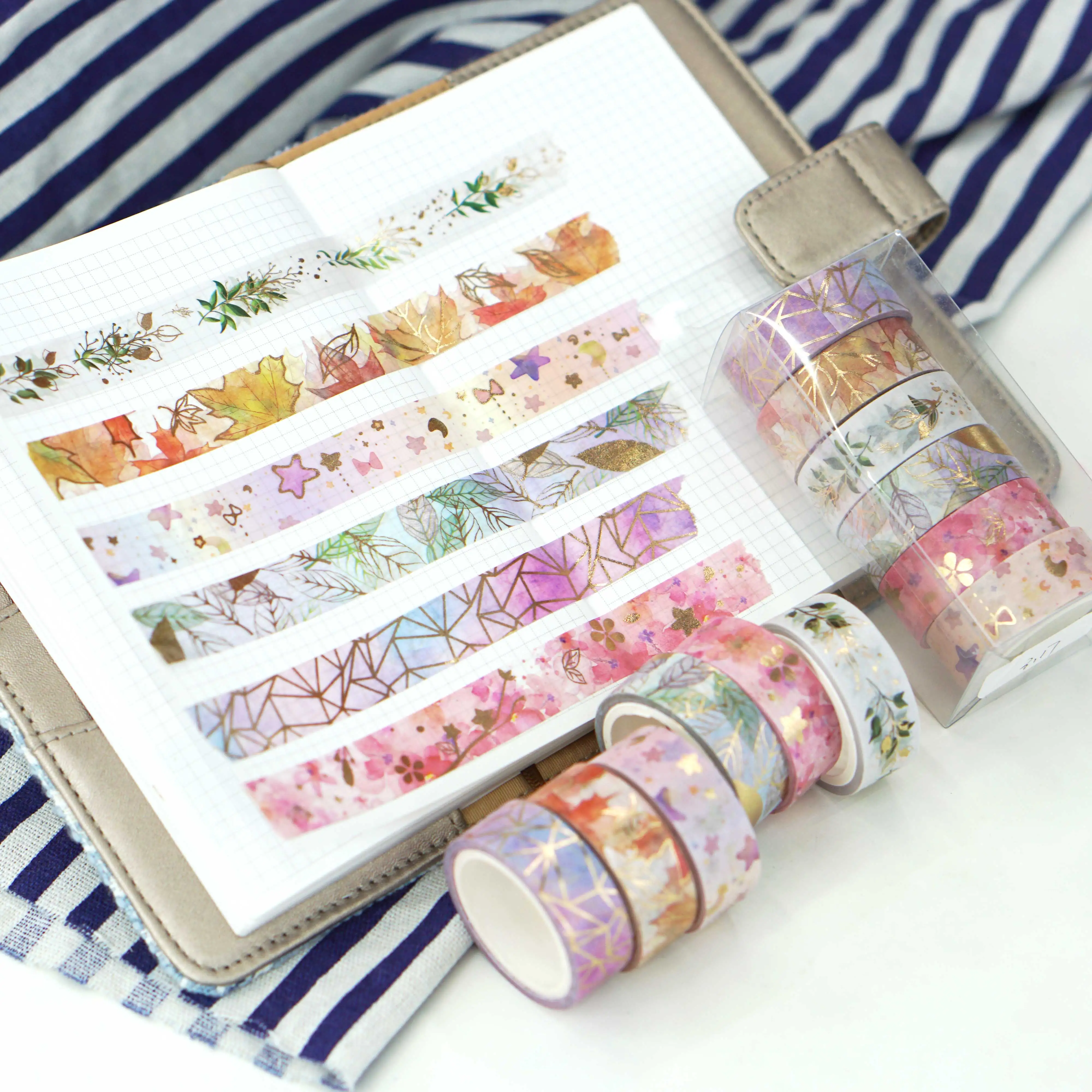 6 шт. декоративная бумажная лента с рисунком цветов листьев и леса | Канцтовары