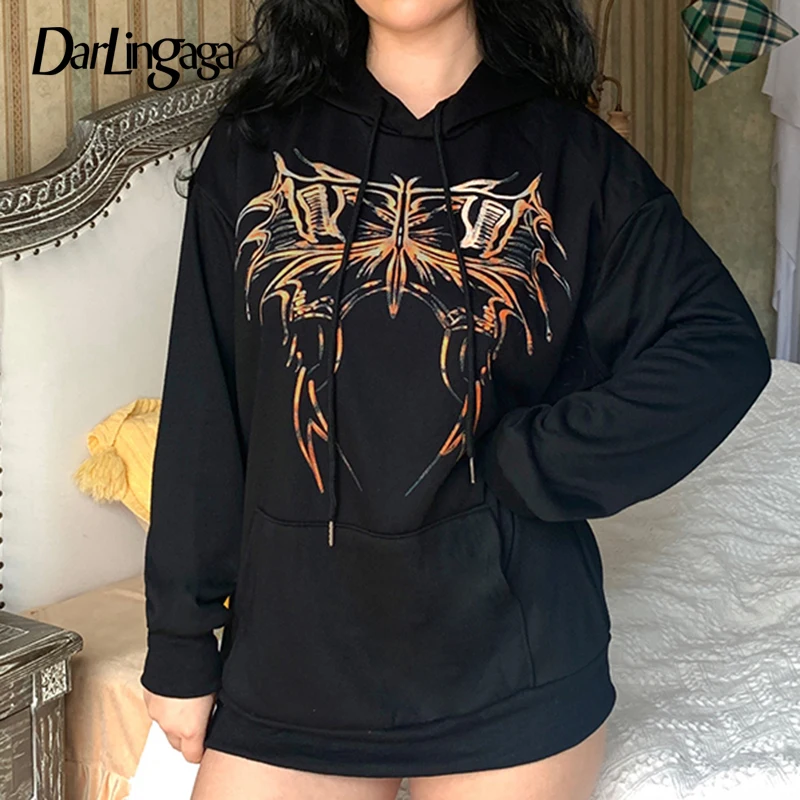 

Толстовка женская оверсайз с графическим принтом, в готическом стиле