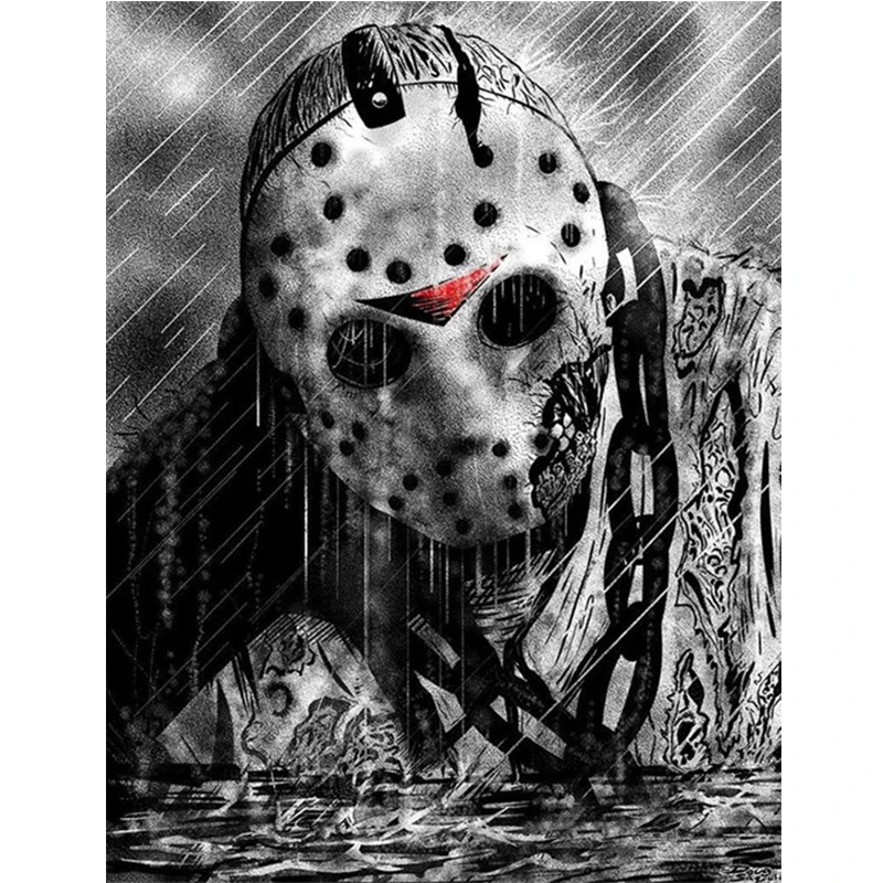 

Алмазная живопись «сделай сам», ужас, вышивка крестиком, полная выкладка, алмазная вышивка на Хэллоуин, 3d, Алмазная мозаика, рукоделие, украш...