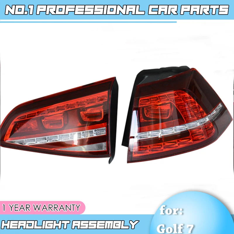 

car accessories for VW Golf 7 Taillights 2013-2017 Golf7 MK7 LED Tail Lamp Rear Lamp DRL+Brake+Park+Signal led light