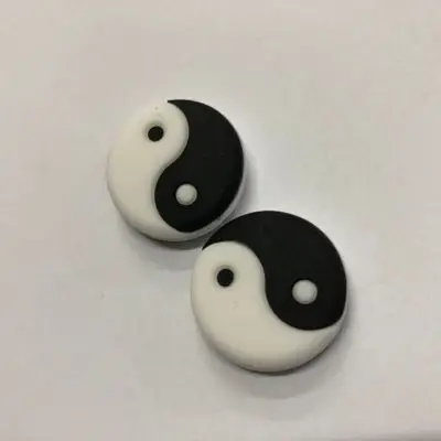 white black 4 шт./компл. Теннисная ракетка демпфер амортизатор уменьшить аксессуары для ракетки забавные выражения Форма китайский тайцзи узор - Цвет: white black