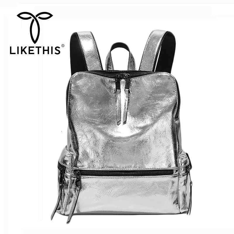LIKETHIS хит Женский Рюкзак для девочек школьная сумка пояс на молнии Bolsa Большие