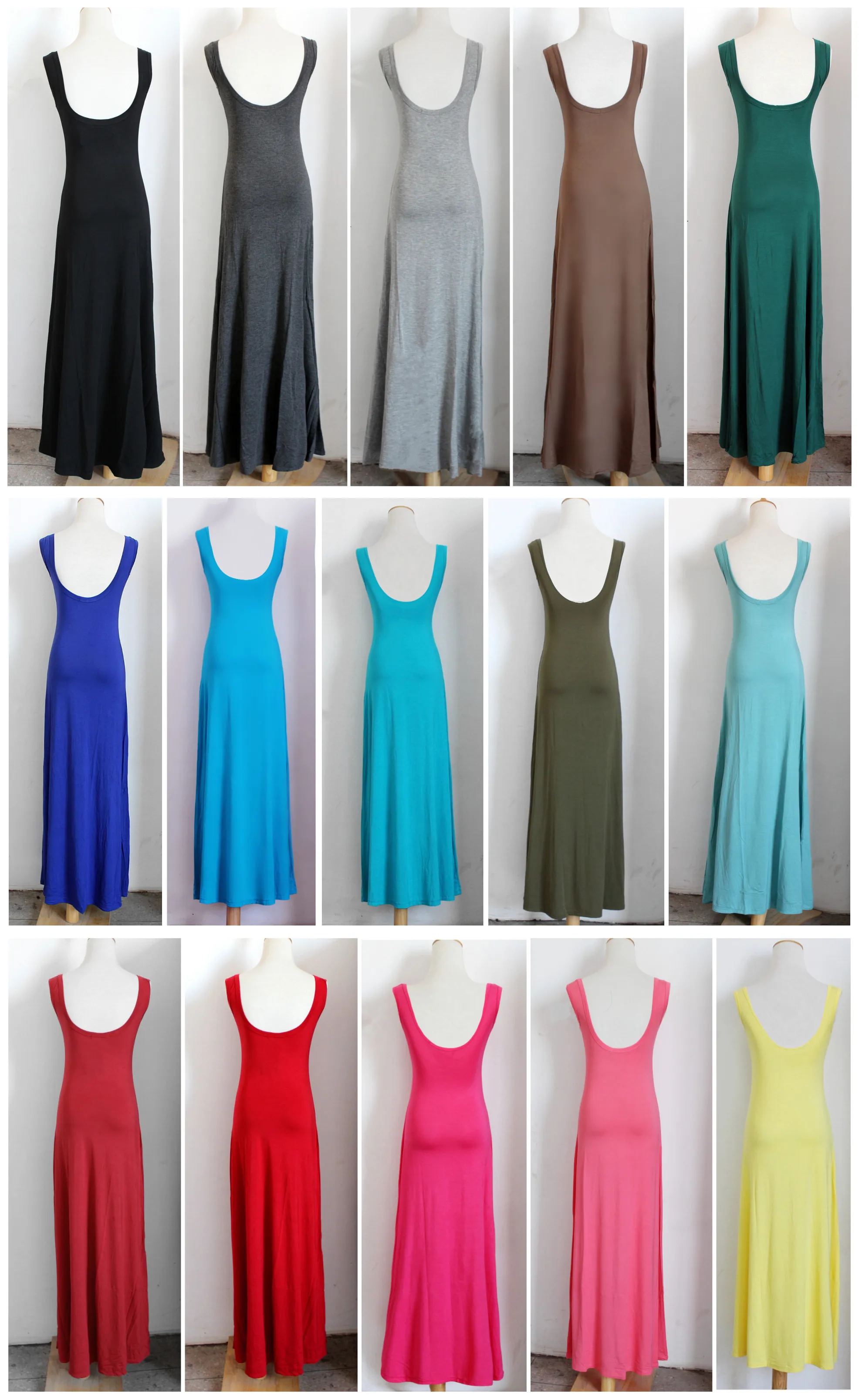 

2021 Spring and Summer Women's Backless Mop Bohemian Modal Wide Hem Beach Dress Temperament