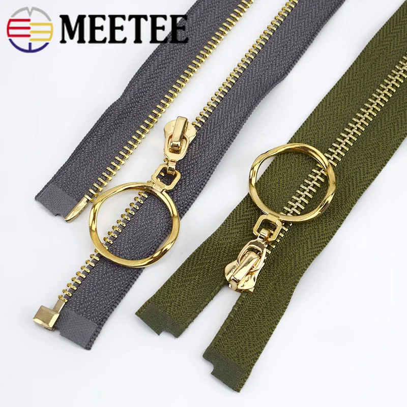 Металлические молнии Meetee 85 см 5 # 1/3 шт. автоматическая блокировка застежки для
