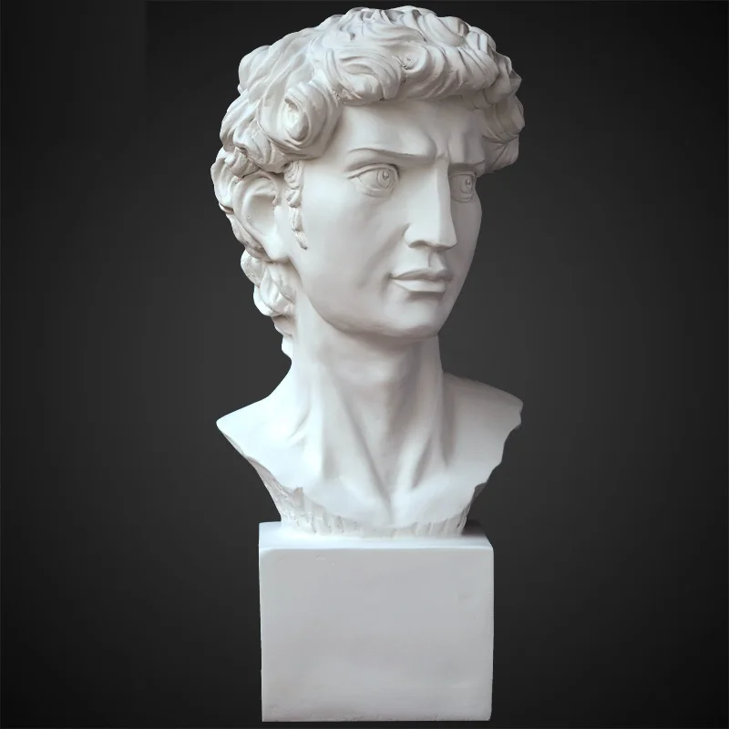 

2021 New 47cm David Head Portraits Statue Michelangelo Buonarroti Arts Sculpture Resin Art&Craft Home Decoration