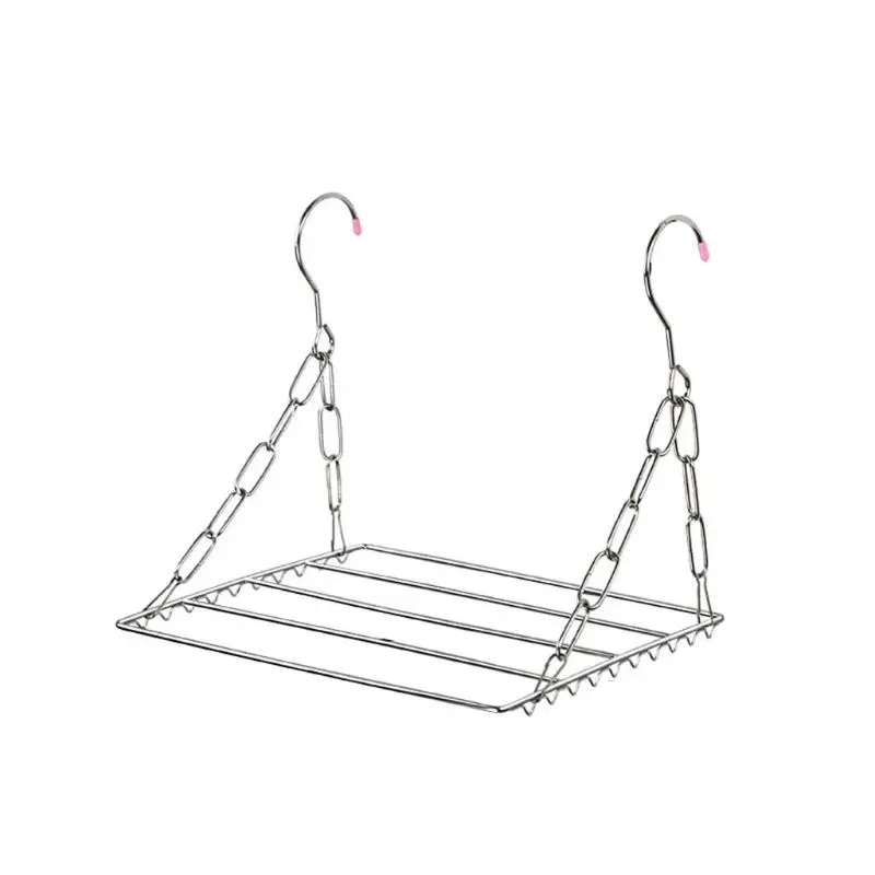 

2023 New Balcony Folding Shoe Drying Rack Clothes Airer Stainless Steel Laundry Underwear Towel Storage Holder