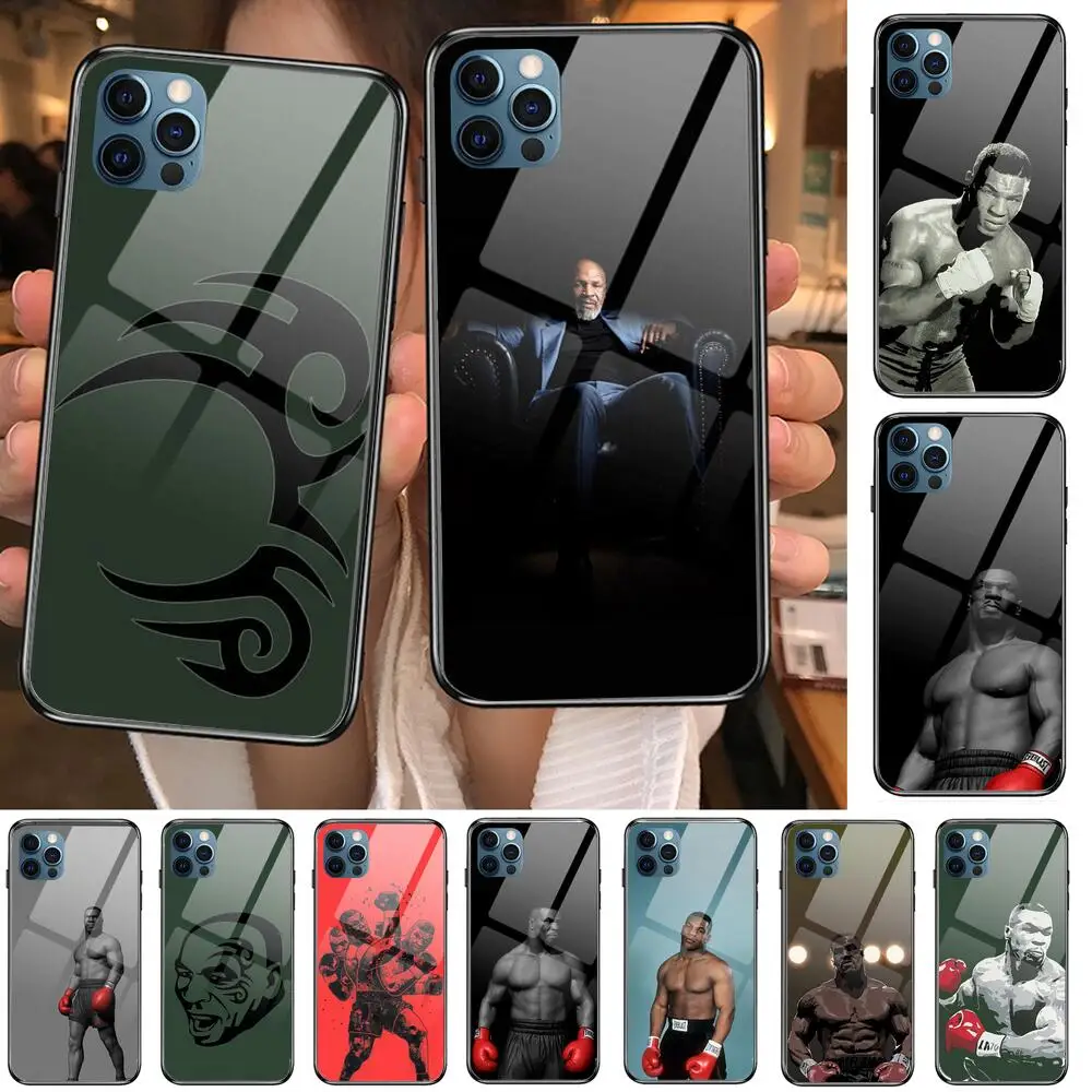 

Boxing king Mike Tyson Anime Style Phone Case cover For iphone 12 pro max 11 8 7 6 s XR PLUS X XS SE 2020 mini black cell she