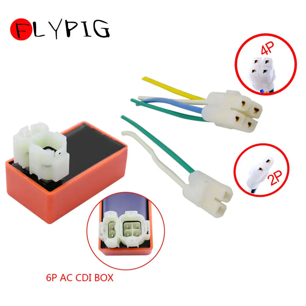 

FLYPIG высокопроизводительная 6-контактная коробка и штекер CDI, подходящая для Honda TRX 300, Fourtrax TRX300FW 1988-1993, 30410-HC4-770, 30410-HC4-003