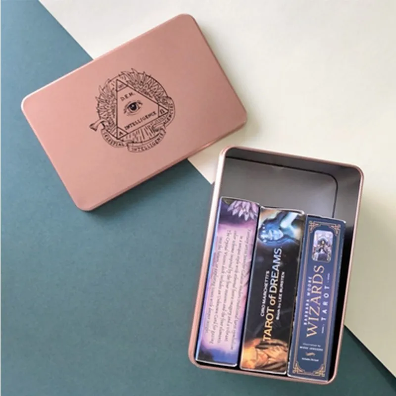 

High-quality Tarot Card Storage Box God's Eye Collection Board Divination Props Game Card Box Tarot Card Iron Box Jewelry Box