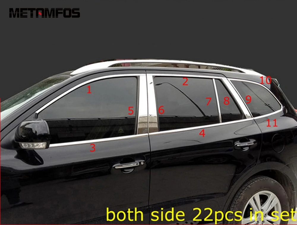 Для Hyundai Santa Fe 2007 2008 2009 2010 2011 2012 полная оконная рама молдинг отделка Декоративная